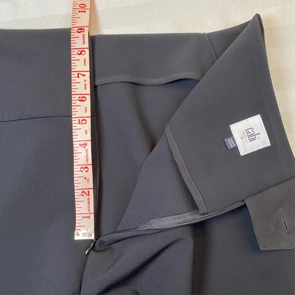 Cabi Classic Black Trousers Sz 6 Smooth Front Back Zip Closure - Picture 10 of 13